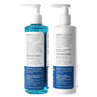 Be Bodywise Body Acne Reduction Kit with 1% Salicylic Acid Body Wash & 10% Niacinamide Hydrating Face & Body Lotion | Prevents Body Acne, Exfoliates & Promotes Glowing Skin | 450 mL